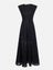 Embroidered Voile Black Dress