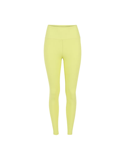 Ribbed High High Legging - Cyber Lime