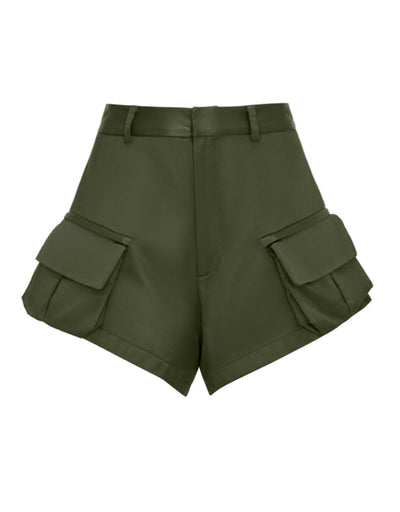 Satin Mini Cargo Shorts
