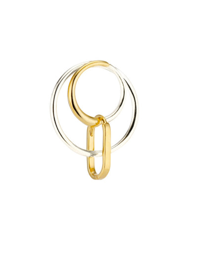 Infinity Earrings Mixed White 14K Gold