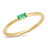 14K Yellow Gold Baguette Solitare Ring
