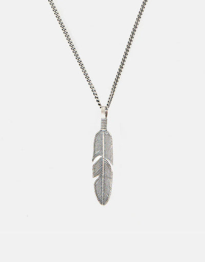 Silver Ethereal Feather Necklace