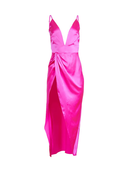High Leg v Plunge Dress