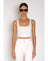 Primary Rib Cropped Square Neck Tank - Lt. Shell
