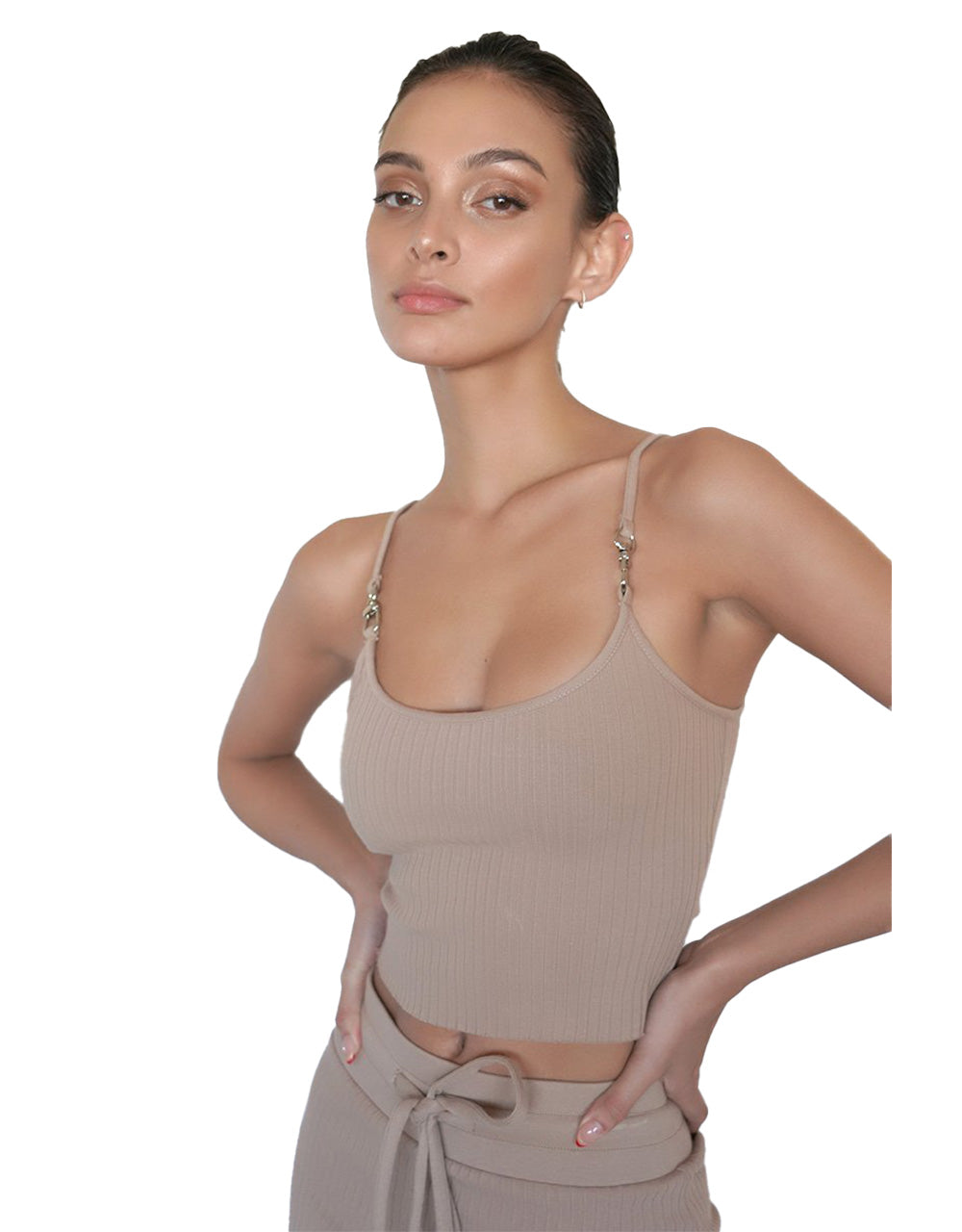 Primary Rib Cropped Harness Tank