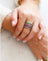 14k YG Multi Colored Domed Ring