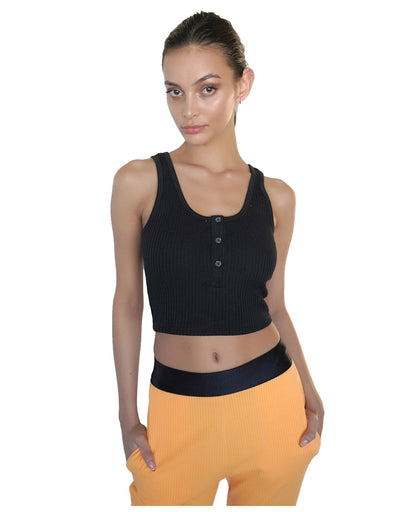 Jumbo Stark Thermal Cropped Henley Tank