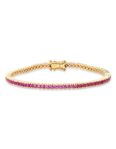 Pink Sapphire Tennis Bracelet