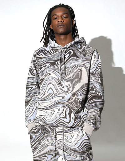 Liquid Swirl Hyper Reality Knit Hoodie