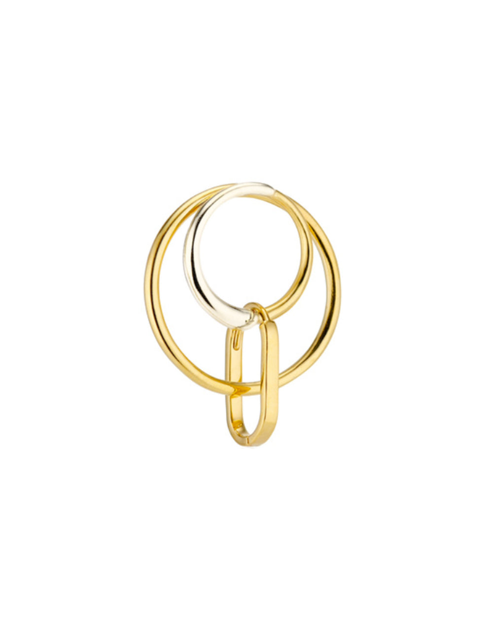 Infinity Earrings Mixed Yellow 14K Gold