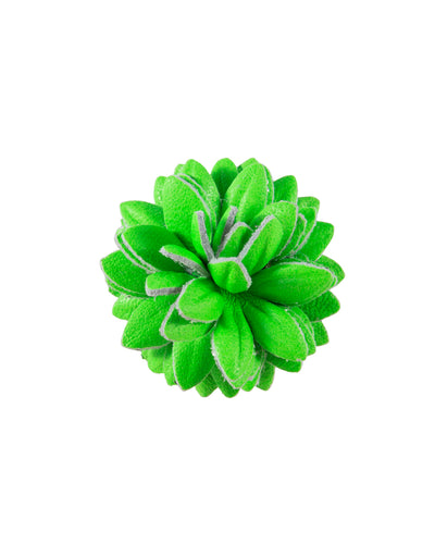 Neon Green Leather Dahlia