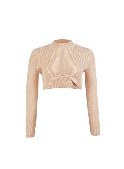 Knit Cropped Turtleneck