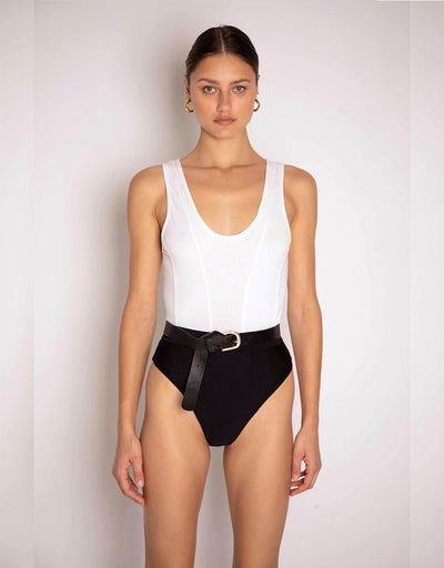 Sueded Jersey Seamed Tank