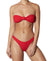 The Knot Bandeau- Crimped Red