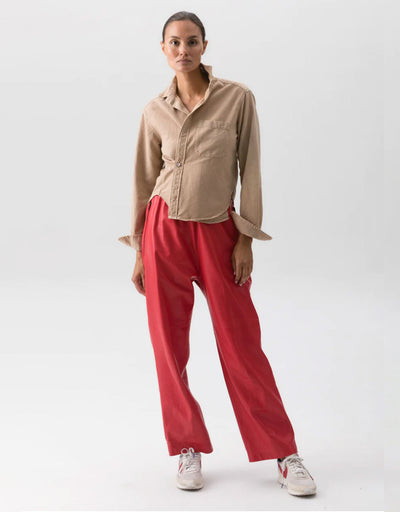 The CROP Shirt, Denim Solids