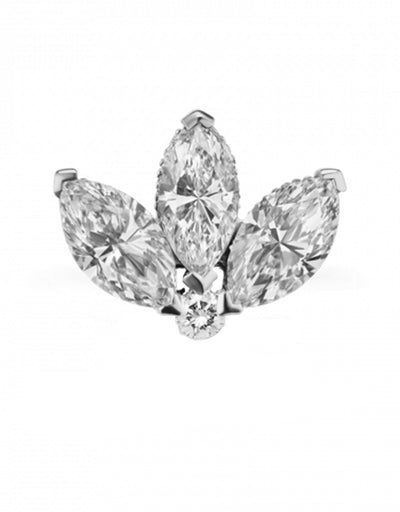 Diamond Engraved Lotus Threaded Stud