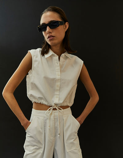 Military Twill Drawcord Shirt