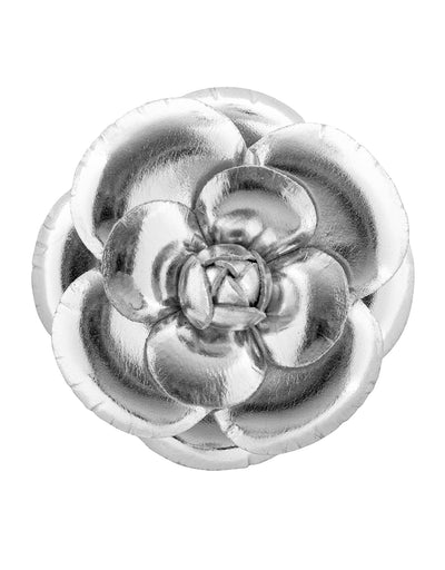 Large Silver Leather Camilla