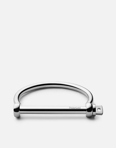 Screw Cuff Polished Silver