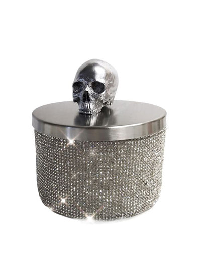 Diamond Empire Silver Skull Candle
