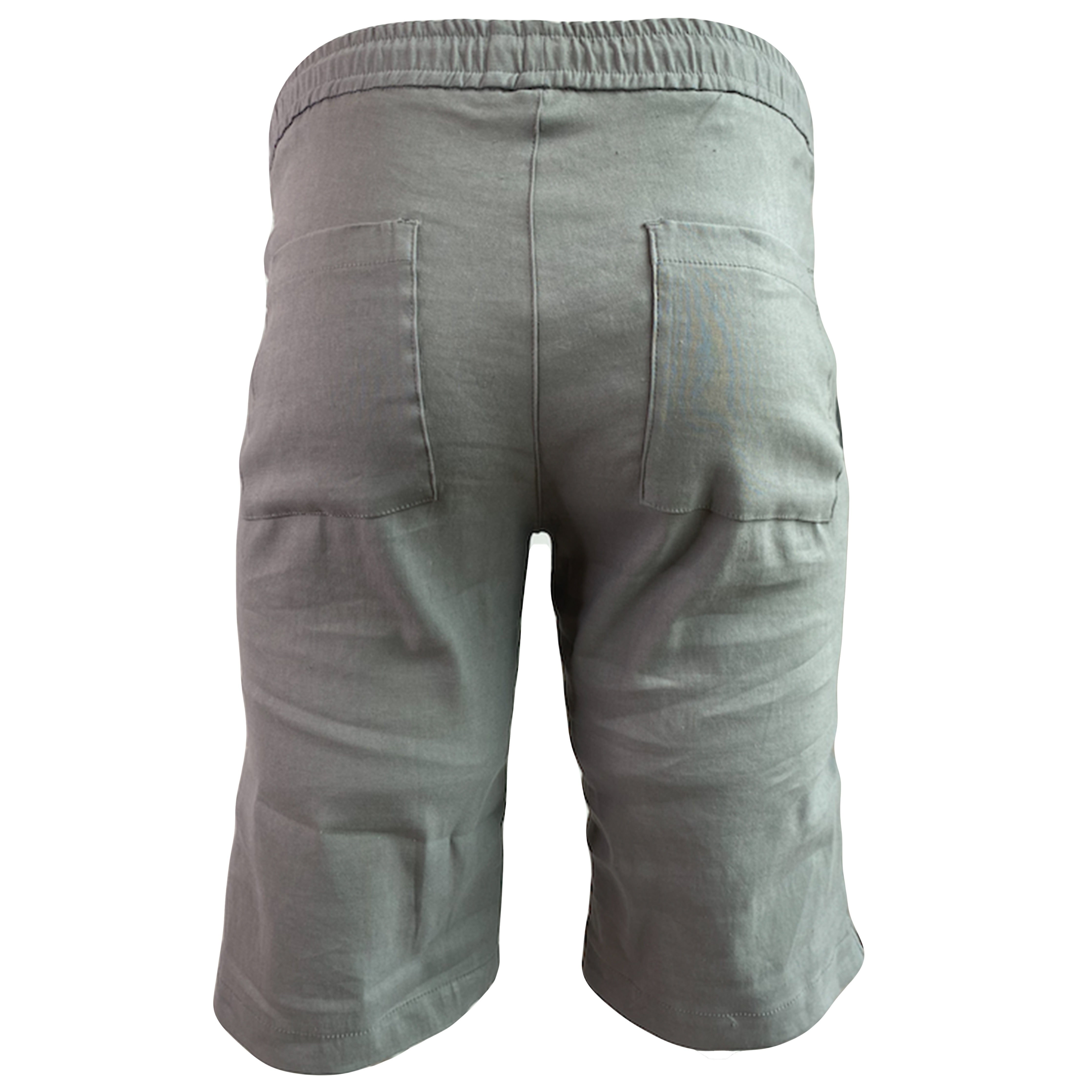 Grey Linen Stretch-Linen Bermuda Shorts