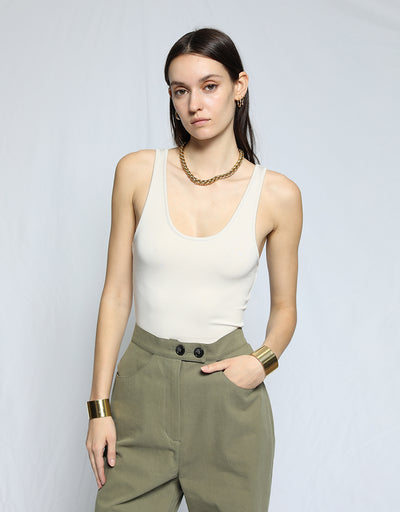 No Bra Club Tank - Limestone